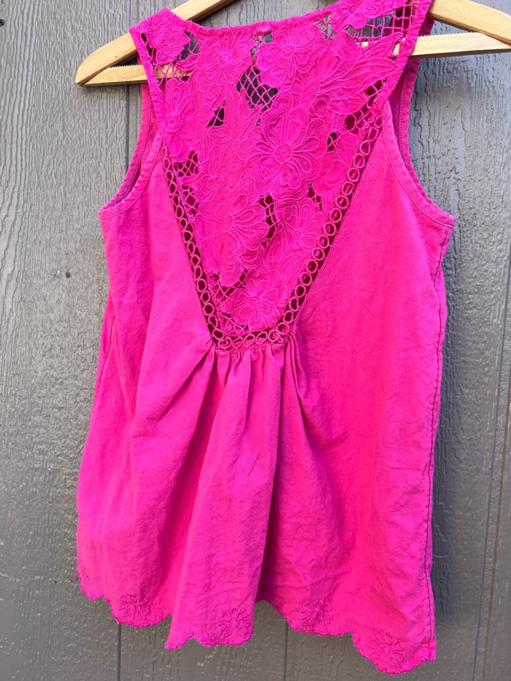 Anthropologie Hot Pink Lace-Back Sleeveless Camisole size S - Picture 5 of 10